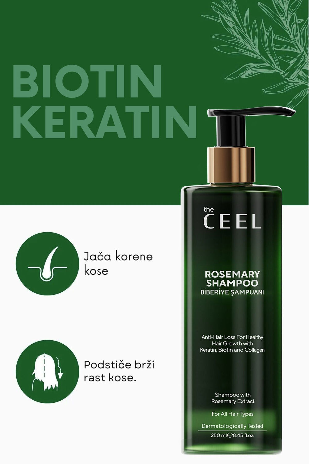 Ruzmarin šampon sa biotinom i keratinom