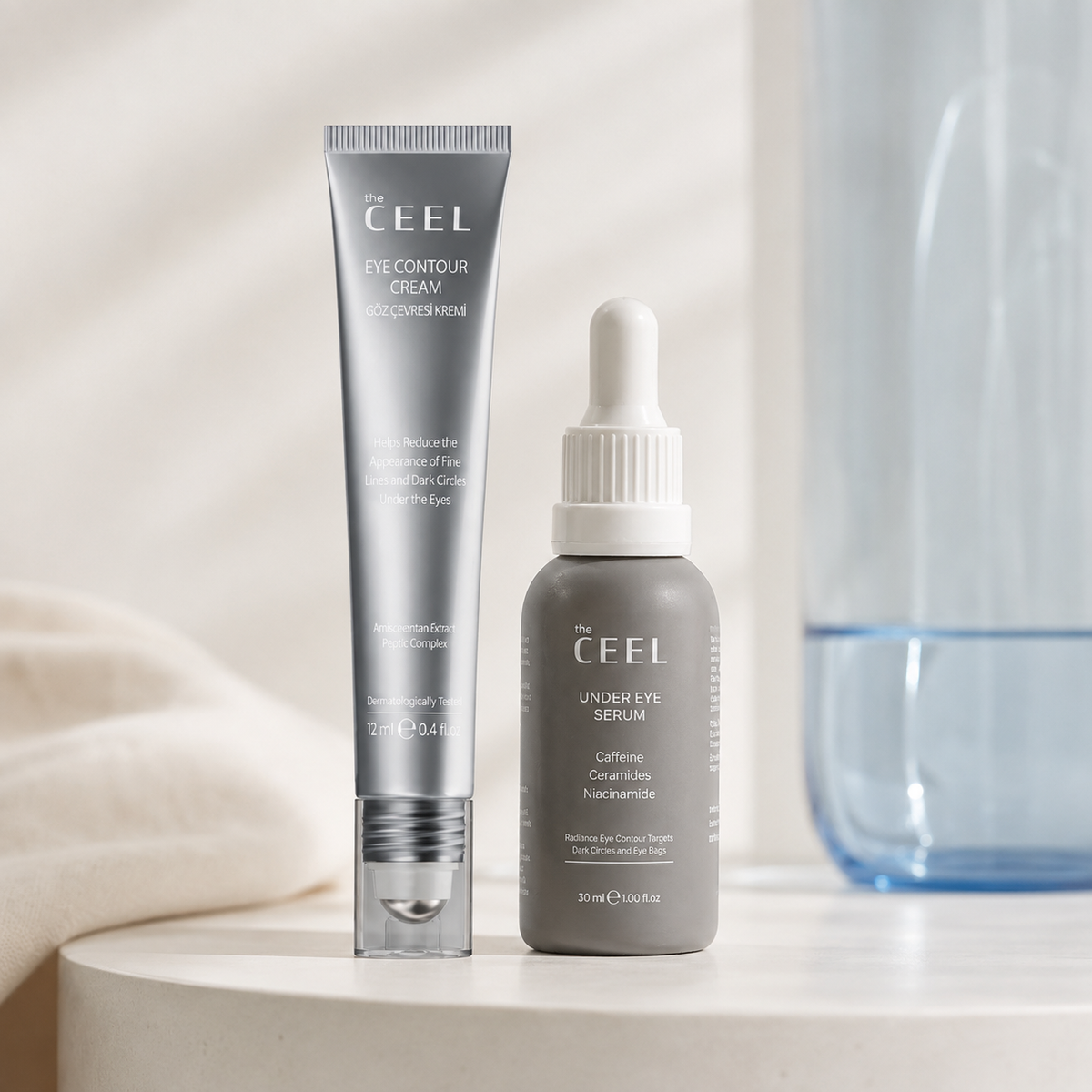 Set za negu područja oko očiju — serum i krema sa valjkom