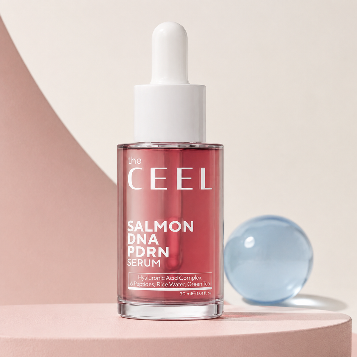 The CEEL ružičasti Salmon DNA PDRN serum sa belom pipetom